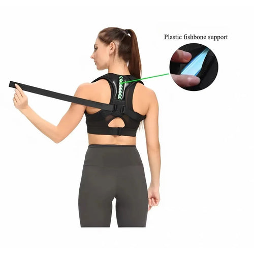 Adjustable Posture Corrector for Men & Women, Comfortable Back Support Brace – Invisible Wearable for Office, Gym, Outdoor Activ