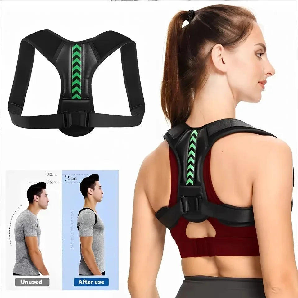 Adjustable Posture Corrector for Men & Women, Comfortable Back Support Brace – Invisible Wearable for Office, Gym, Outdoor Activ