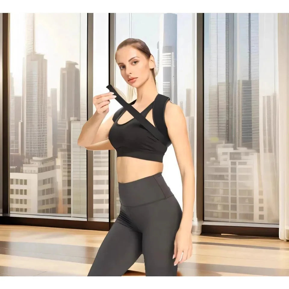 Adjustable Posture Corrector for Men & Women, Comfortable Back Support Brace – Invisible Wearable for Office, Gym, Outdoor Activ